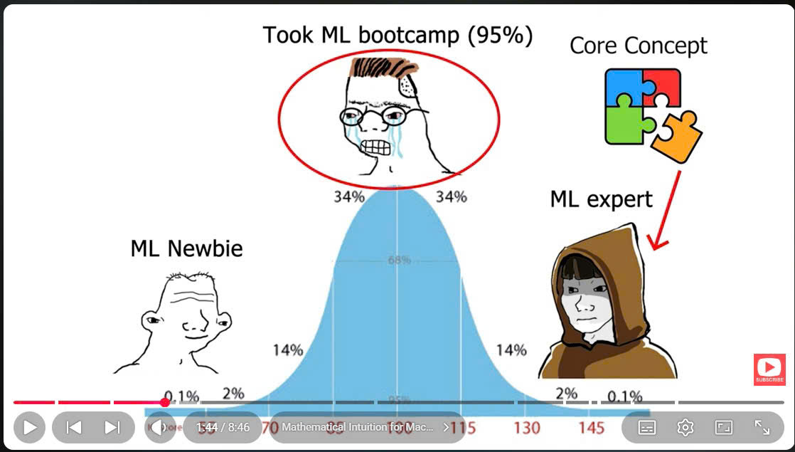 The ML learning curve meme